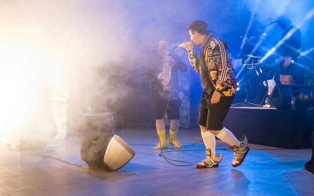 pop star performing on stage